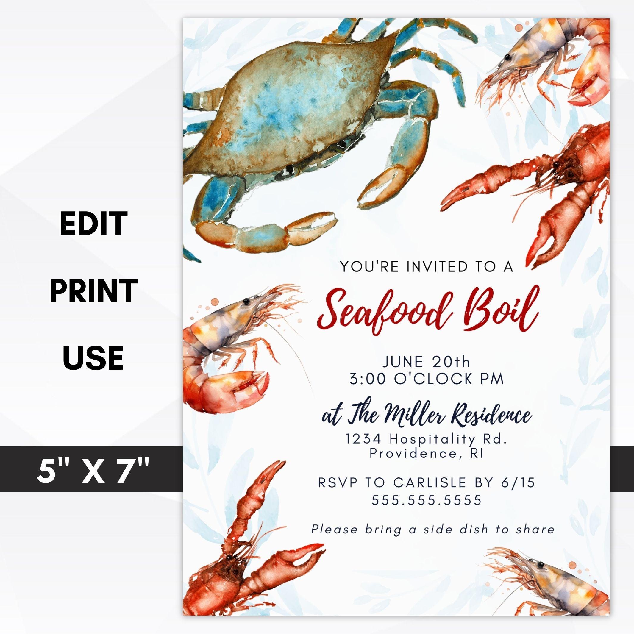 seafood boil invitation