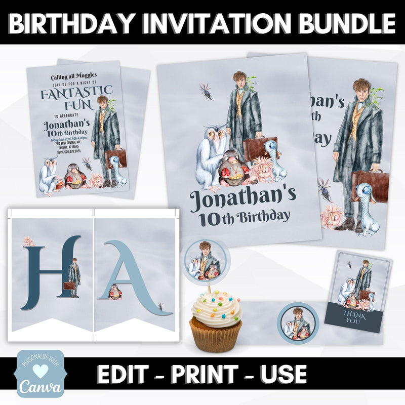 EDITABLE FANTASTIC FUN BIRTHDAY PARTY INVITATION