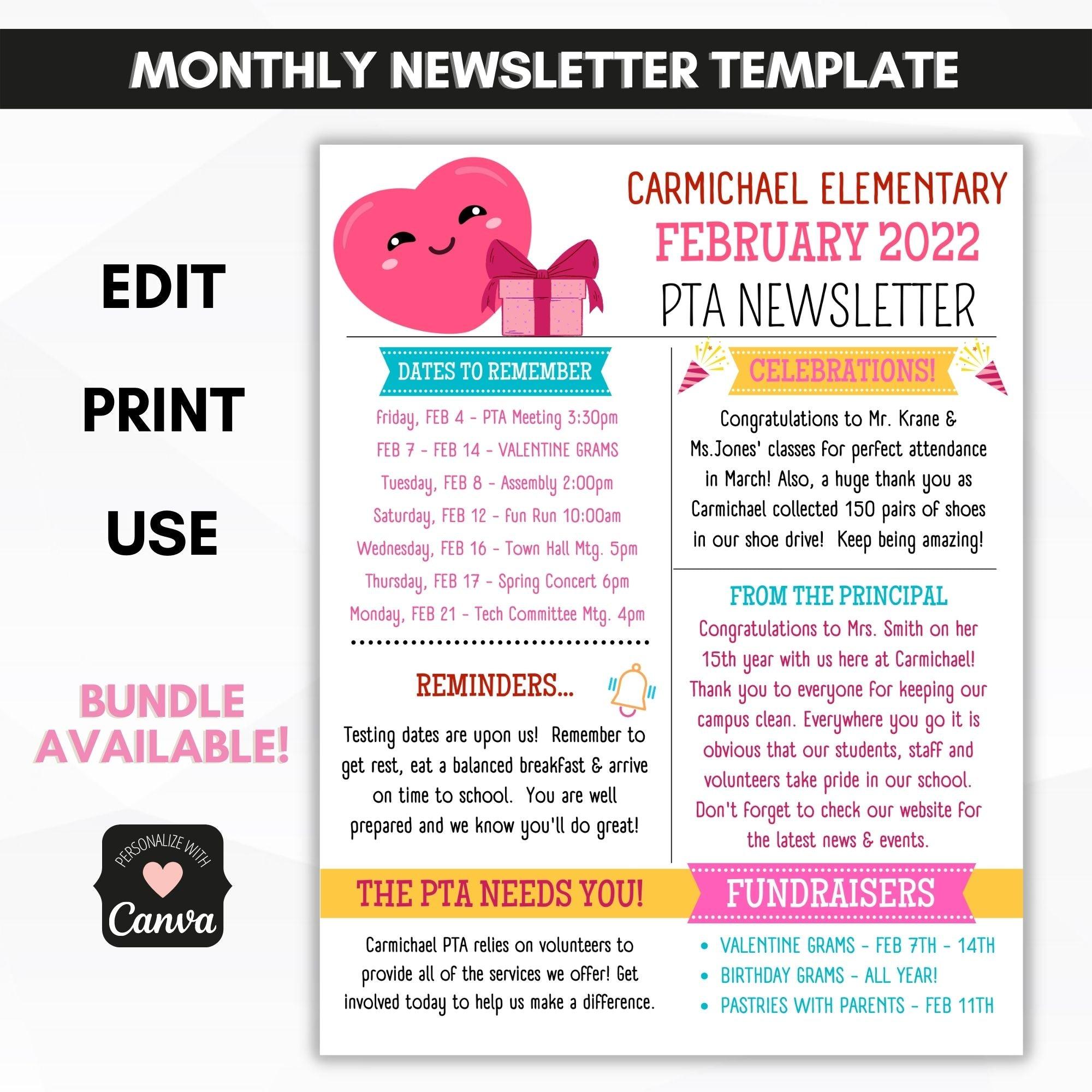 February PTO PTA Newsletter Flyer Handout – Simple Desert Designs february-pto-pta-newsletter-flyer-handout-simple-desert-designs