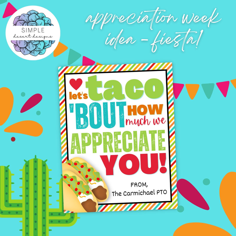 taco appreciation tag for fiesta appreciation week theme