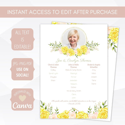 customizable floral greenery birthday invitation template