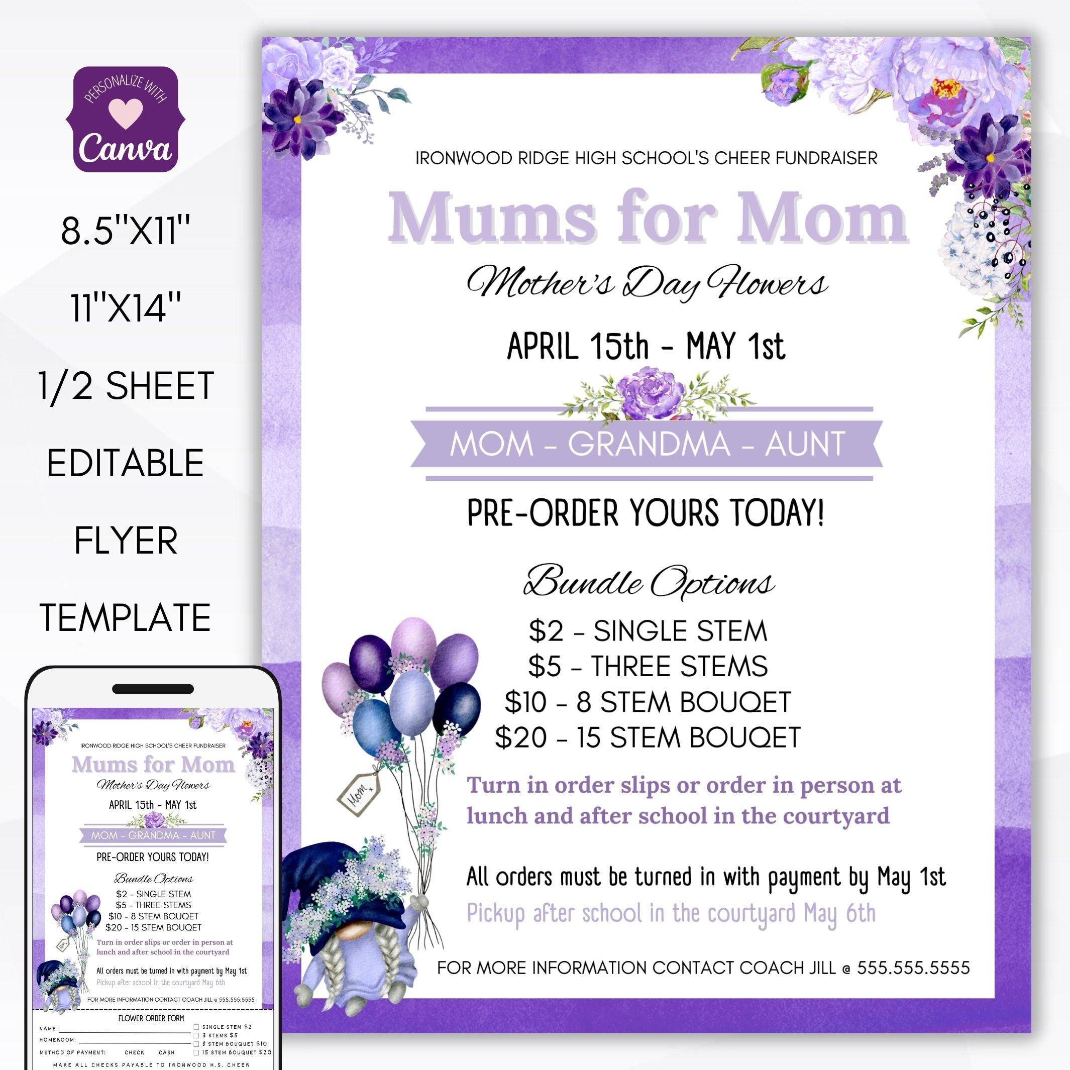 mums for mom mothers day flower sales fundraiser event for school pto pta ptc set gnome