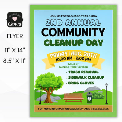 neighborhood cleanups flyer template