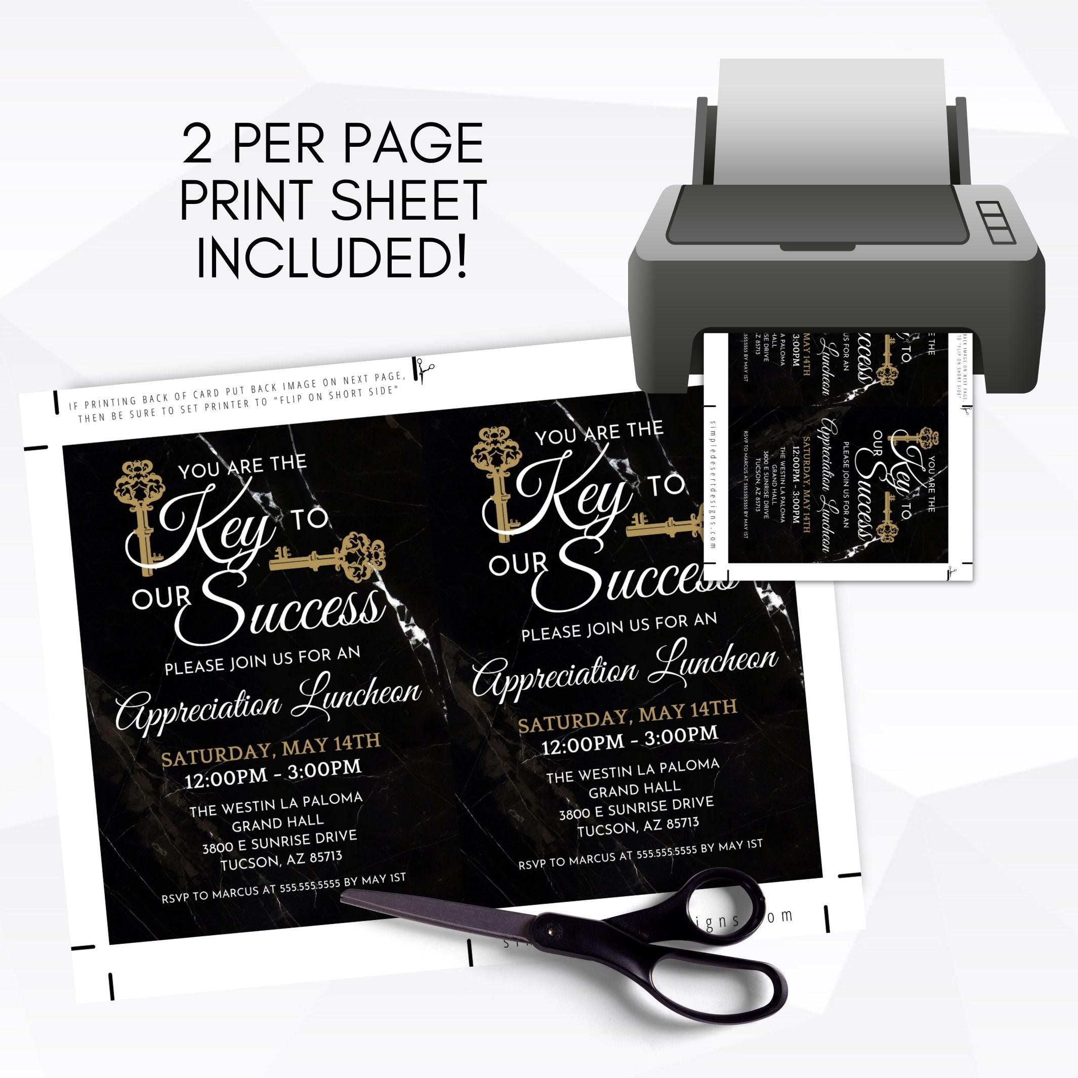 printable thank you appreciation lunch brunch dinner invite editable invitation