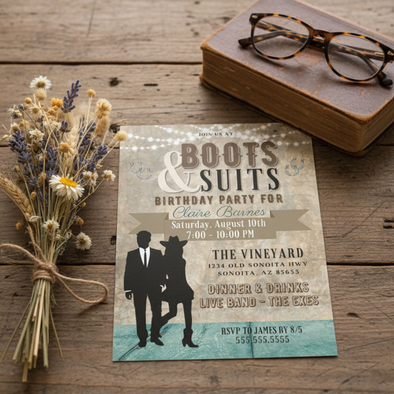 Western Birthday Party Invite