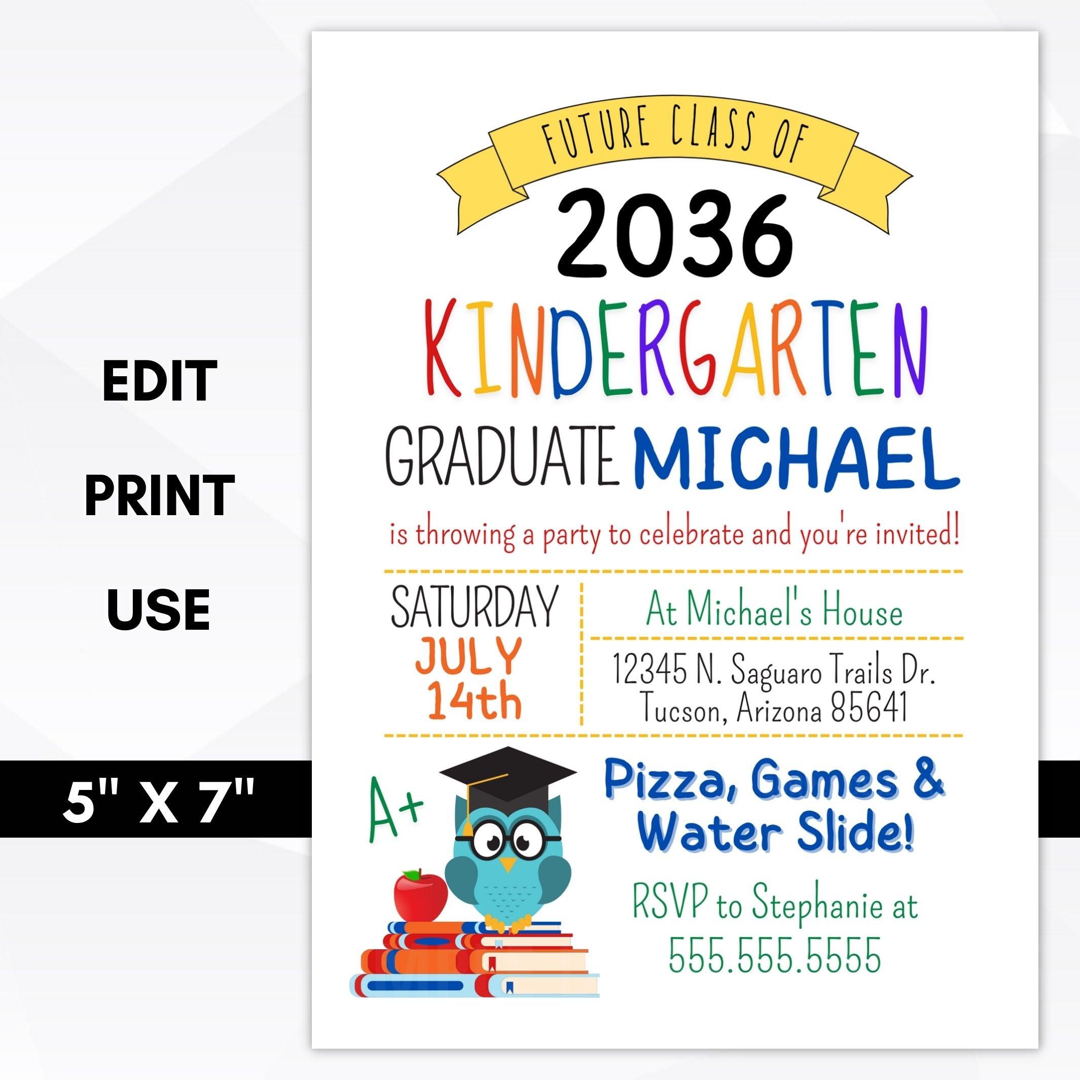 Kindergarten Graduation Invitation Templates Kindergarten graduation invitation templates