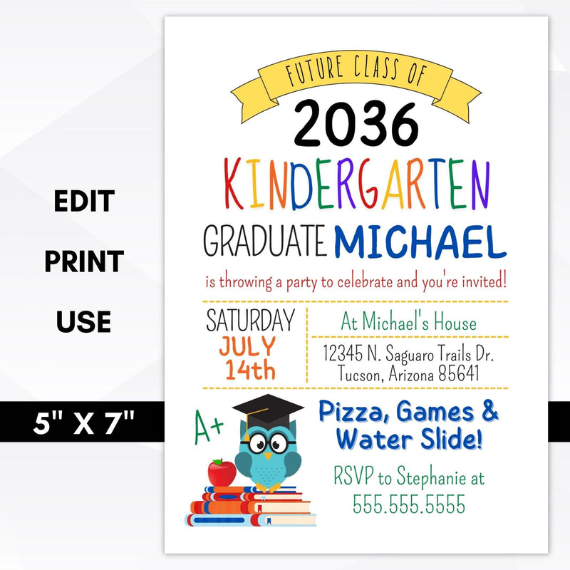kindergarten graduation invitation