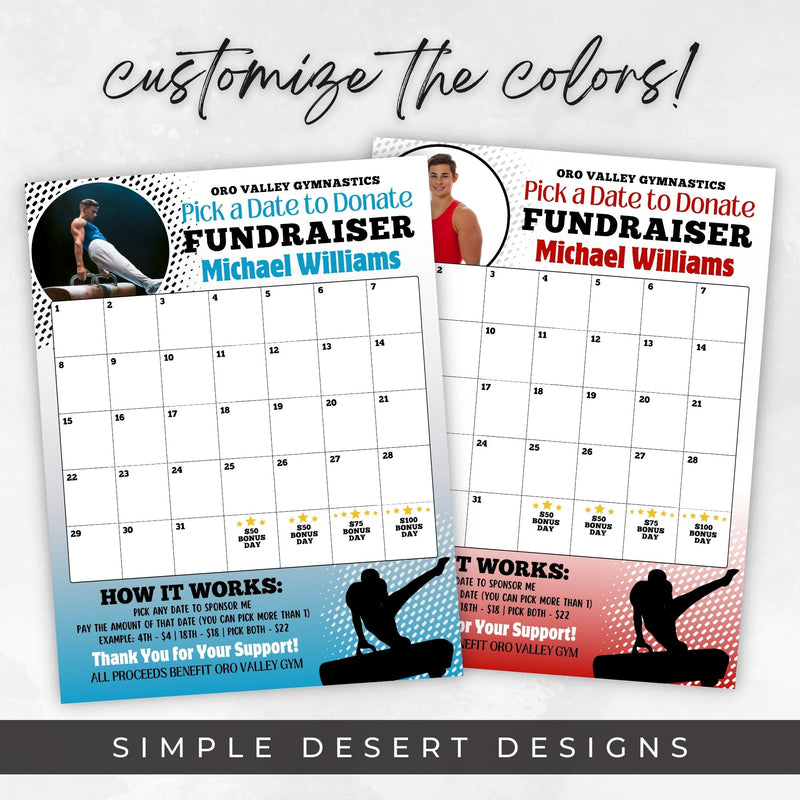 fundraiser for gymnastics club customizable templates