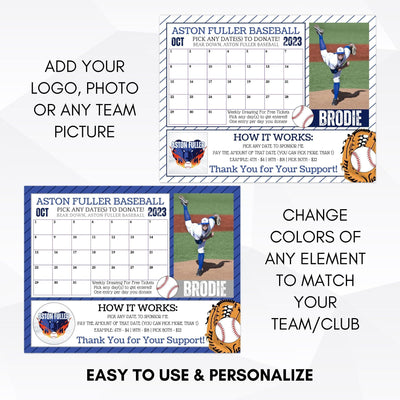 baseball calendar fundraiser