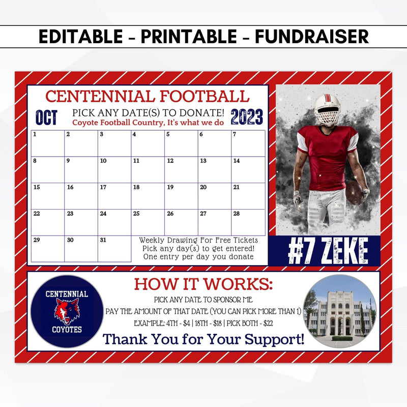 fundraising calendar template