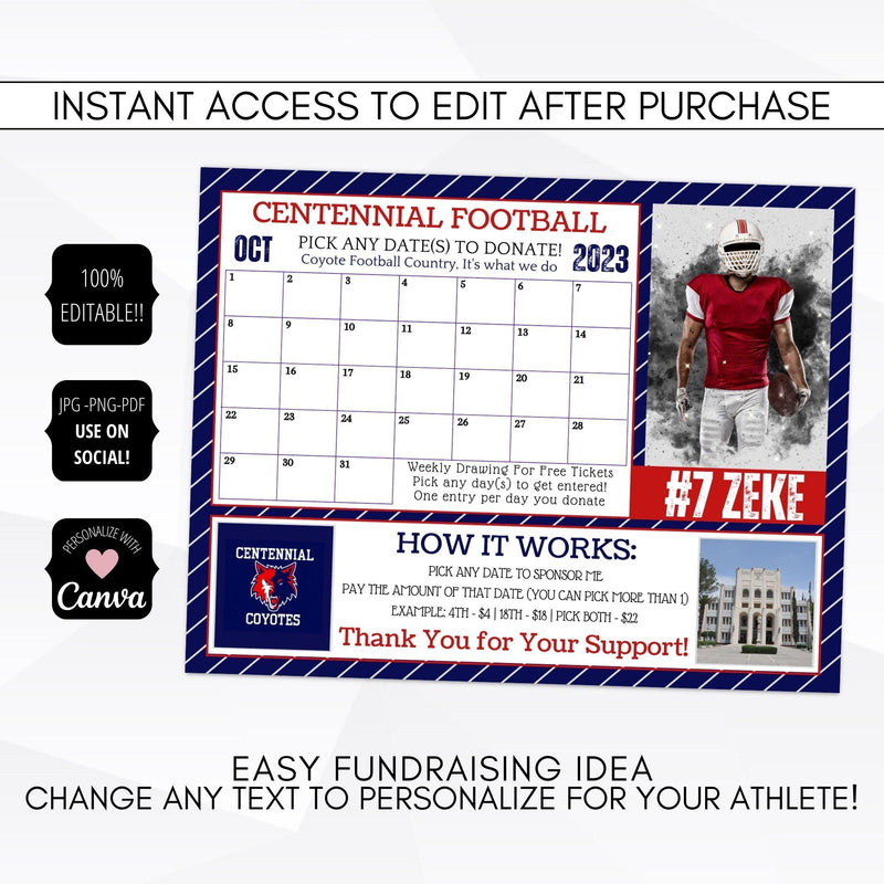 fundraising sports calendar