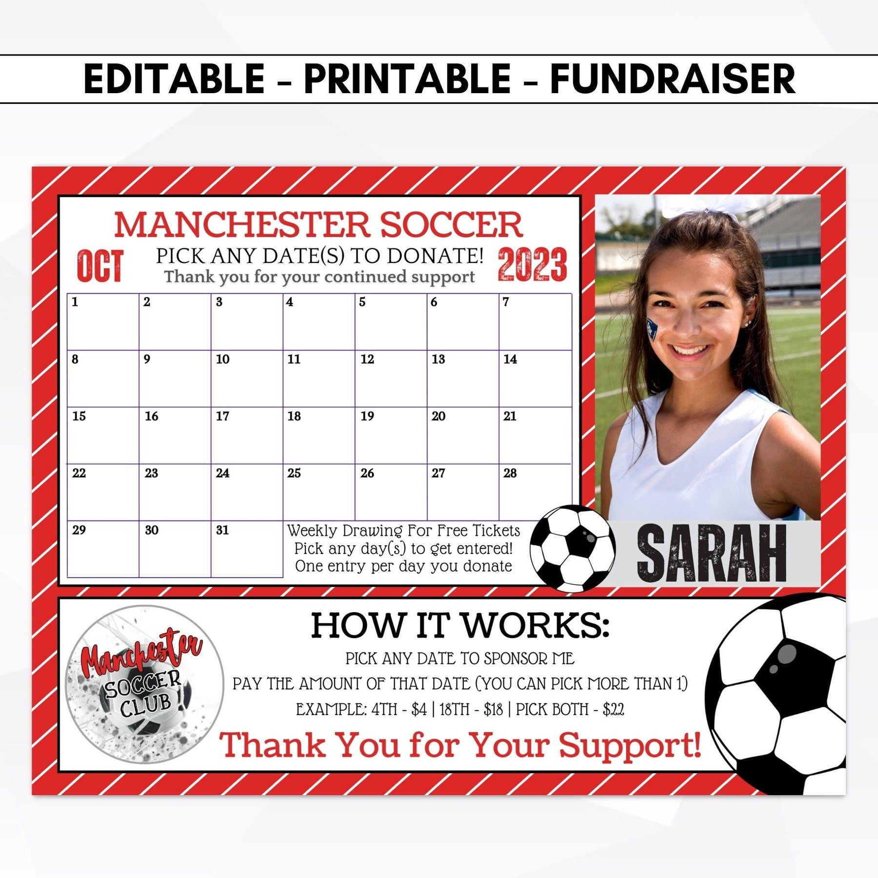 Fundraising Sports Calendar Soccer – Simple Desert Designs Fundraising Sports Calendar Soccer – Simple Desert Designs