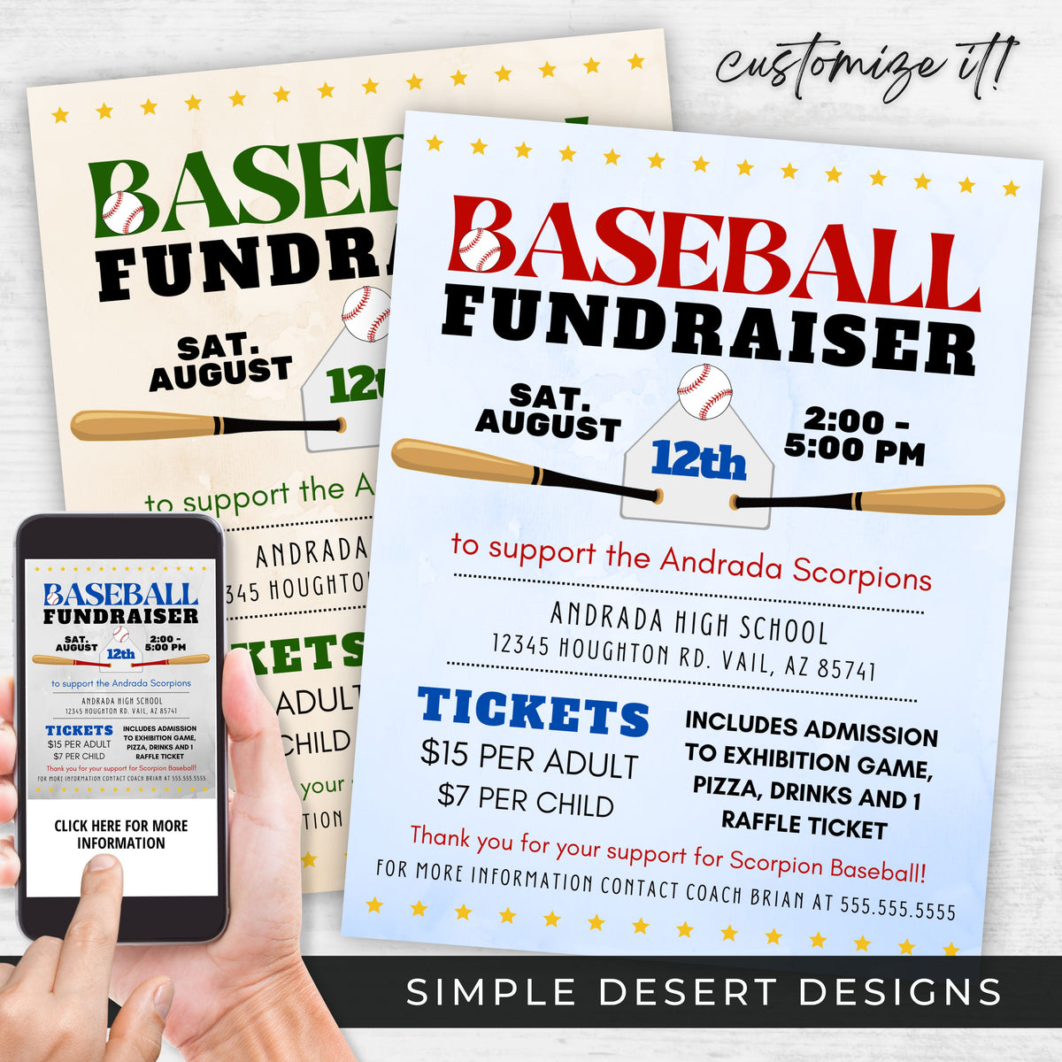 Image 4 for Baseball Fundraiser Flyer Template