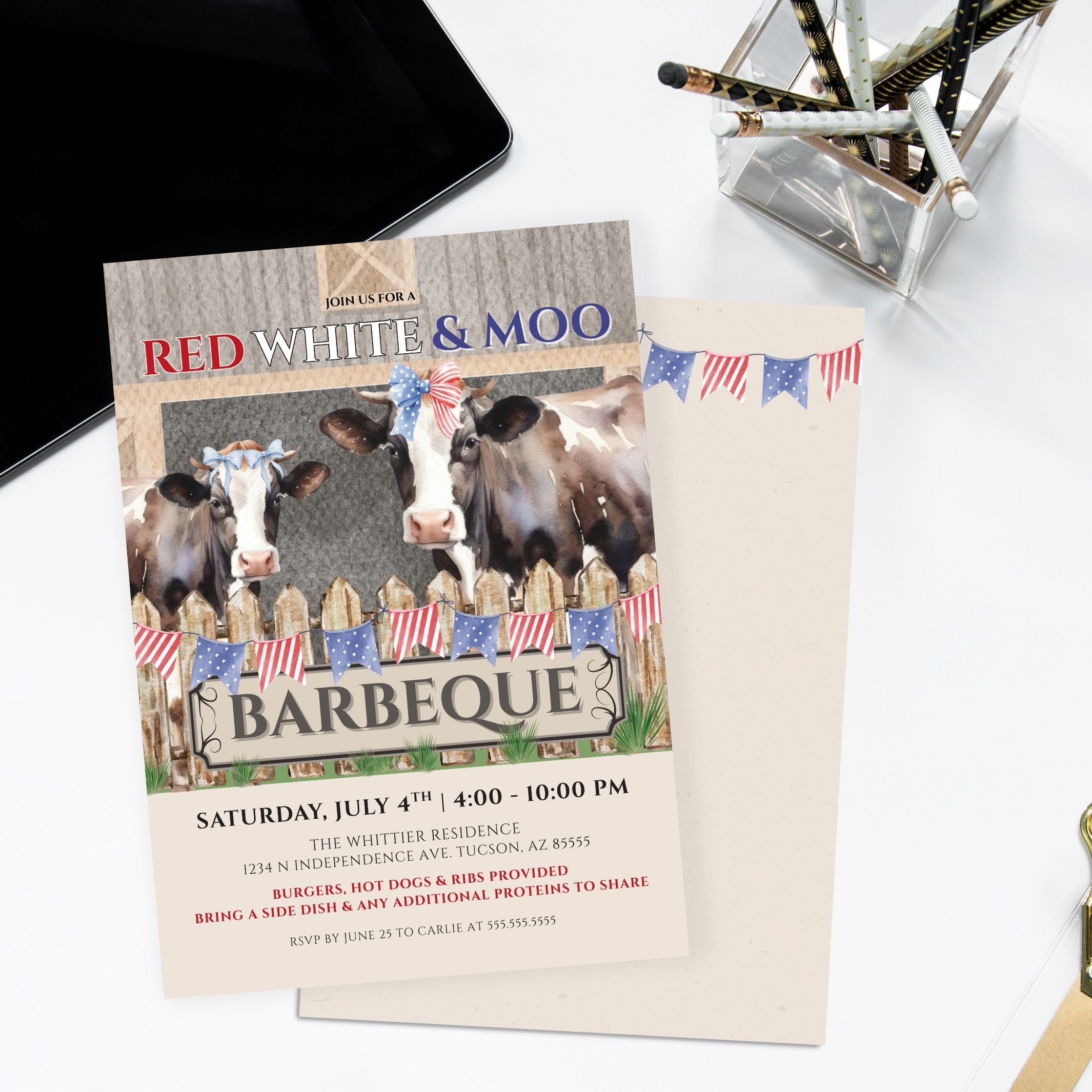 cute 4th of july barbeque invitations