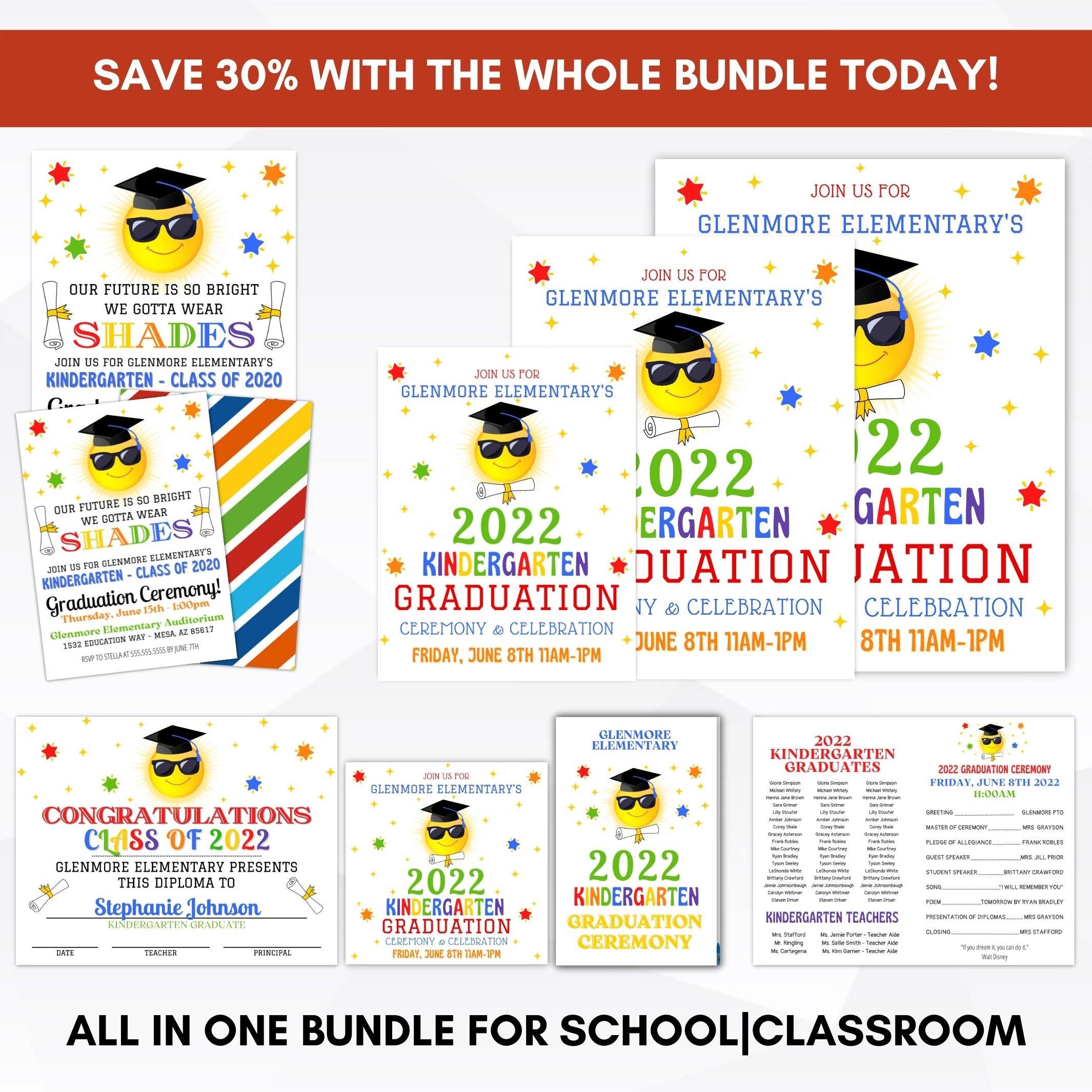 school pto pta ptc principal district graduation editable template set