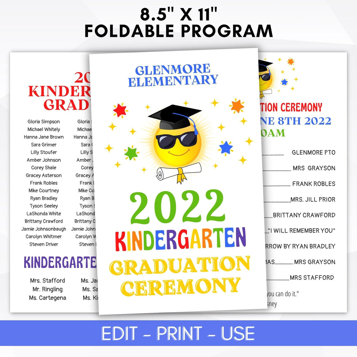 Bright Future Graduation Program Template - Simple Desert Designs