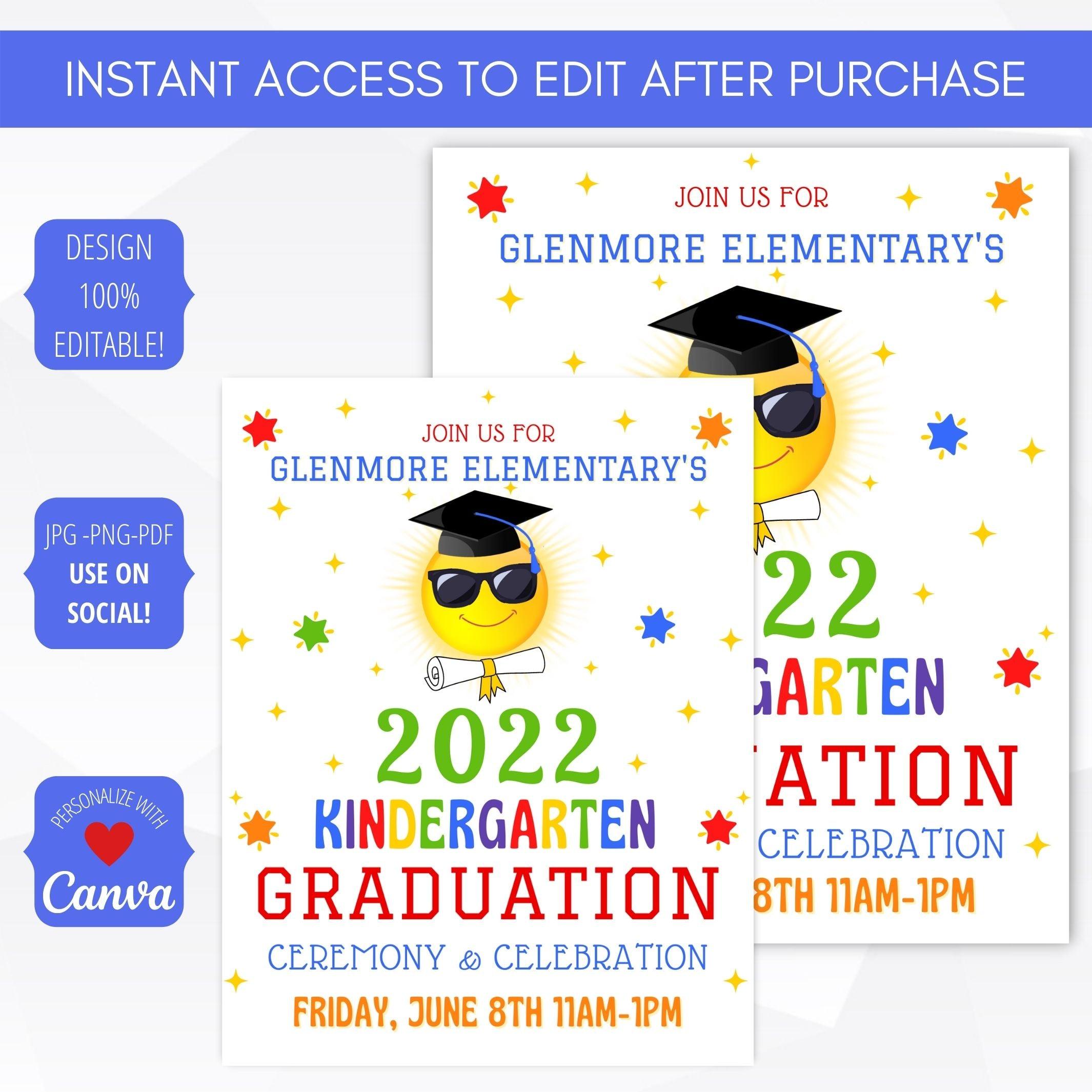 printable graduation ceremony sign advertising set