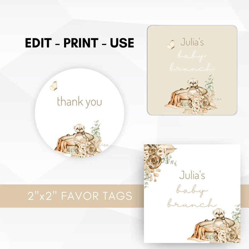 boho favor tags