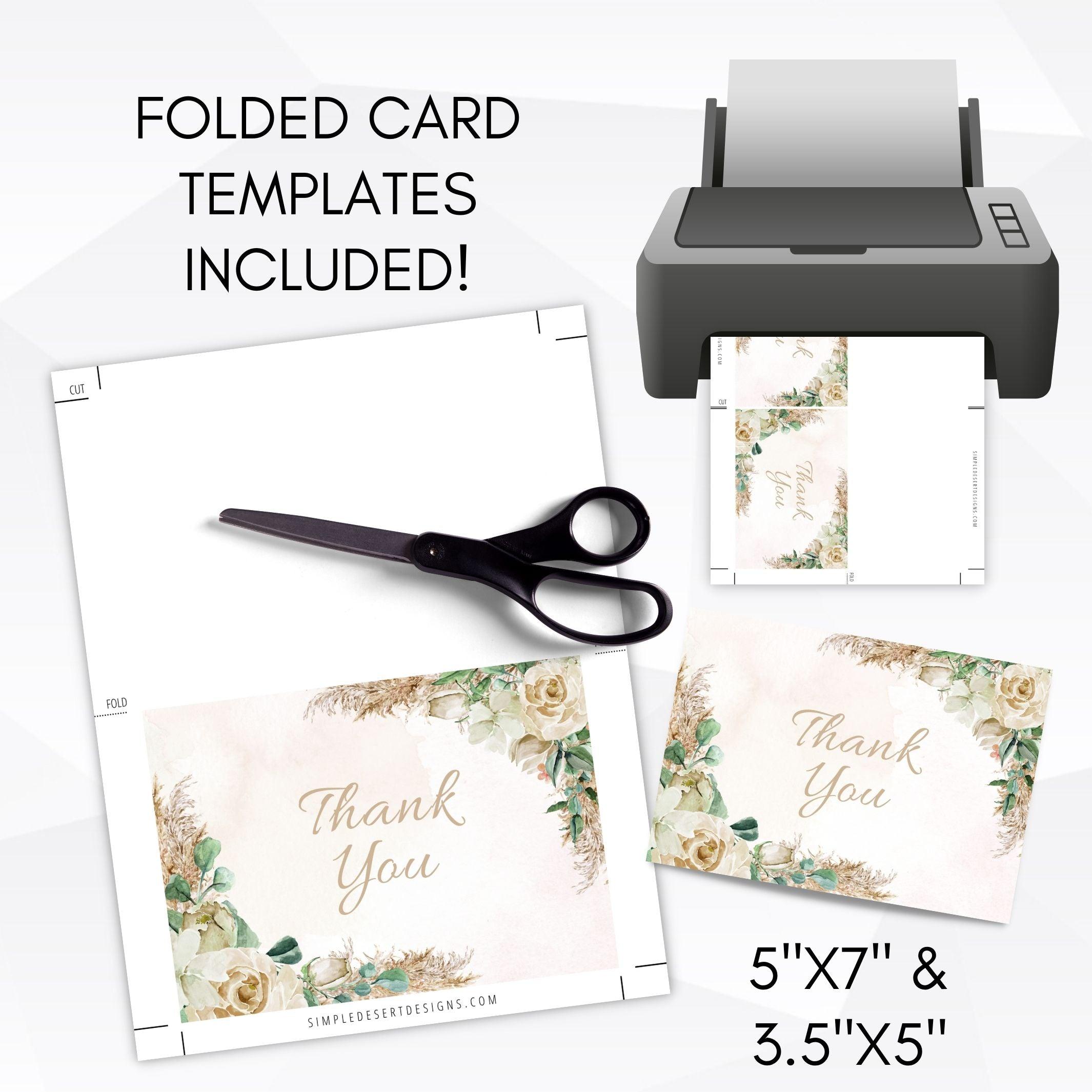 boho thank you cards
