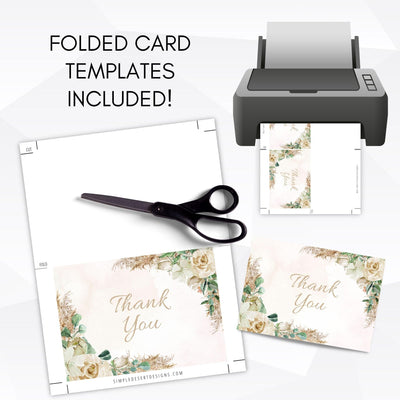 printable editable thank you card template