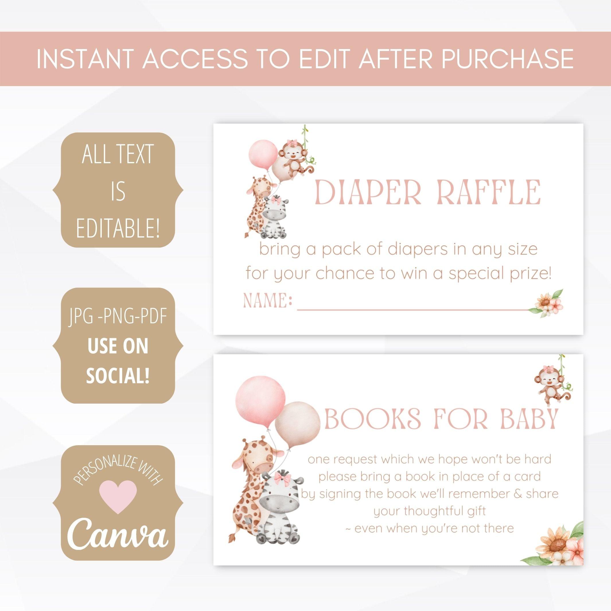 pink floral greenery baby shower books for baby