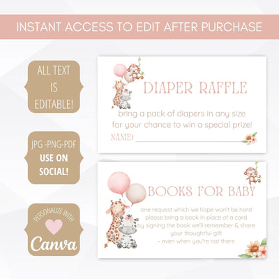 pink floral greenery baby shower books for baby