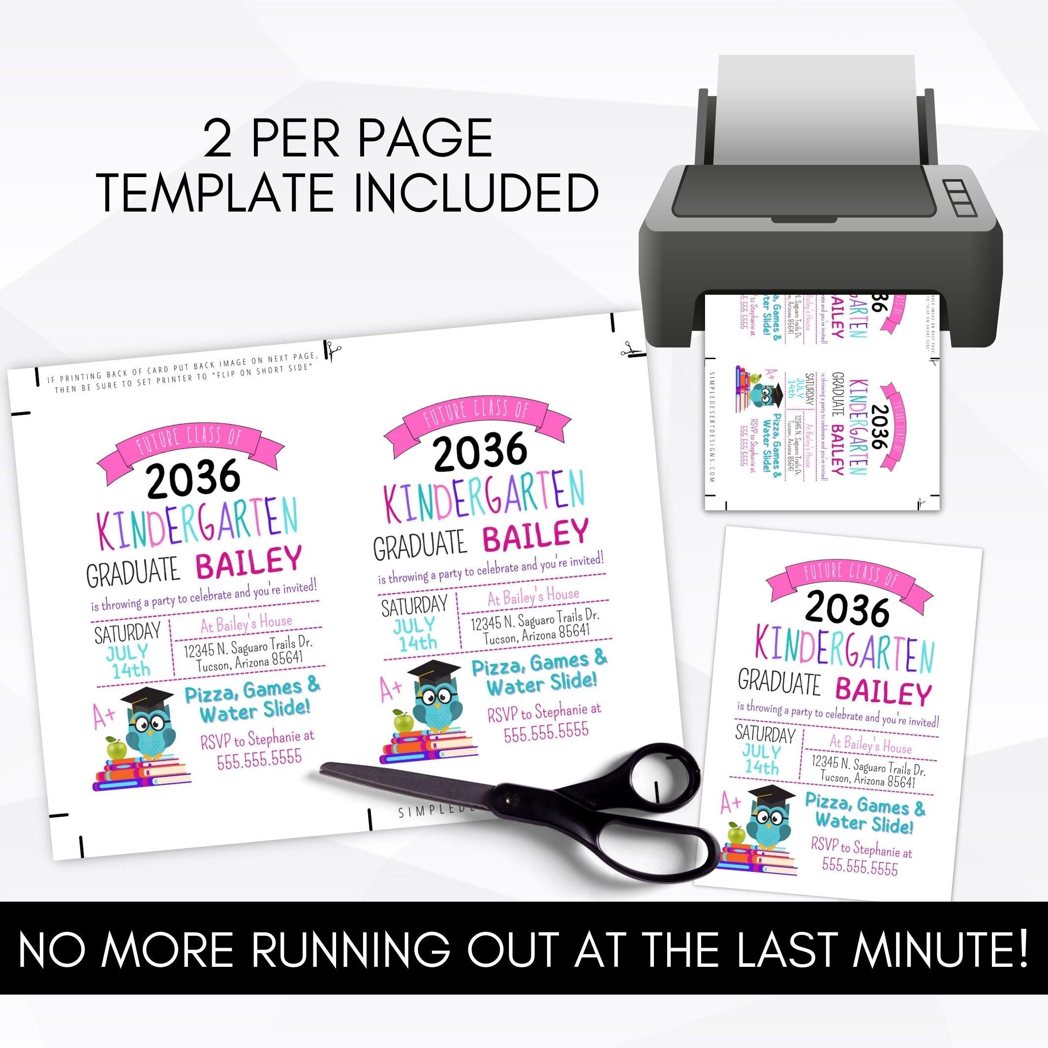 kindergarten graduation announcement