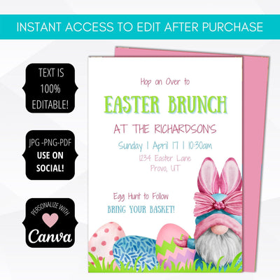 Easter party invitation template