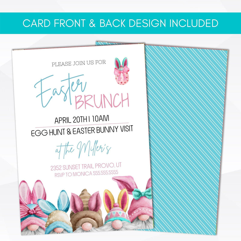 Easter party invitation editable template