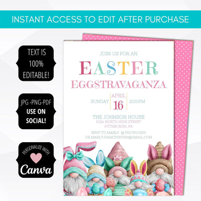 Easter party invitation template
