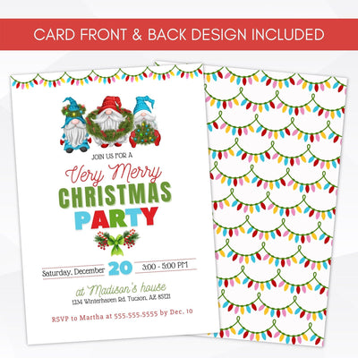 christmas office party invitation editable