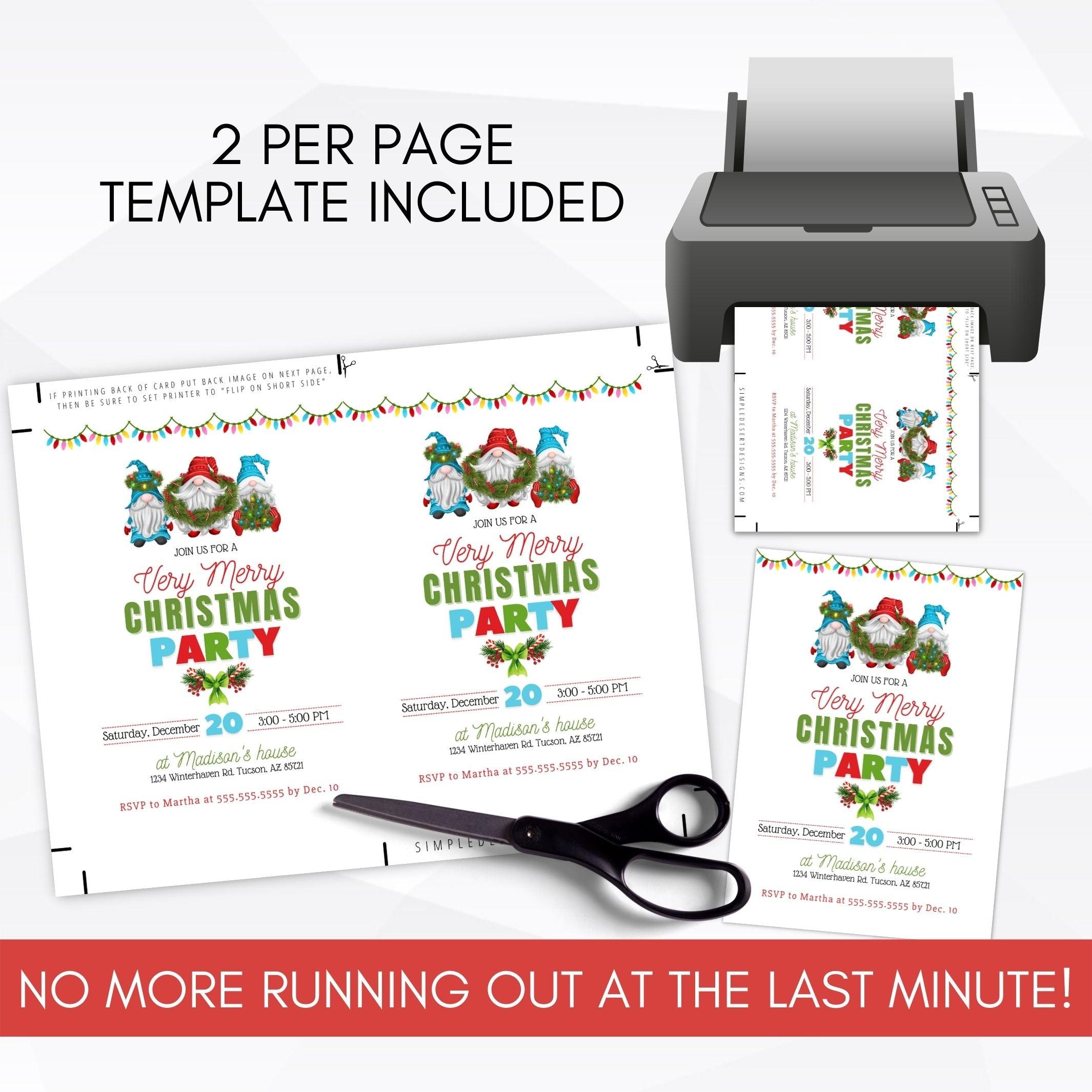 holiday dinner party invitation