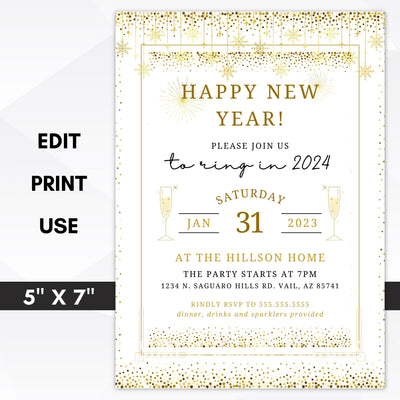 new years eve party invitation