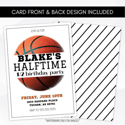 1/2 birthday party invitations