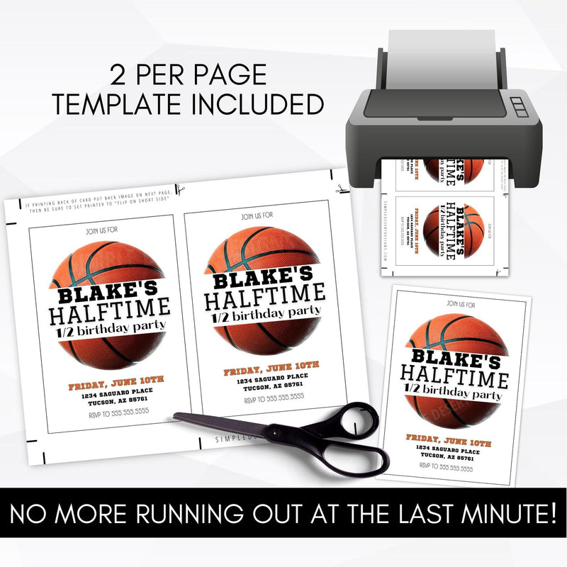 Basketball Half Birthday Invitation – Simple Desert Designs basketball-half-birthday-invitation-simple-desert-designs