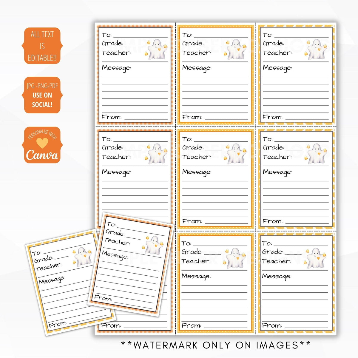 Halloween Candy Gram Flyer Set - Simple Desert Designs