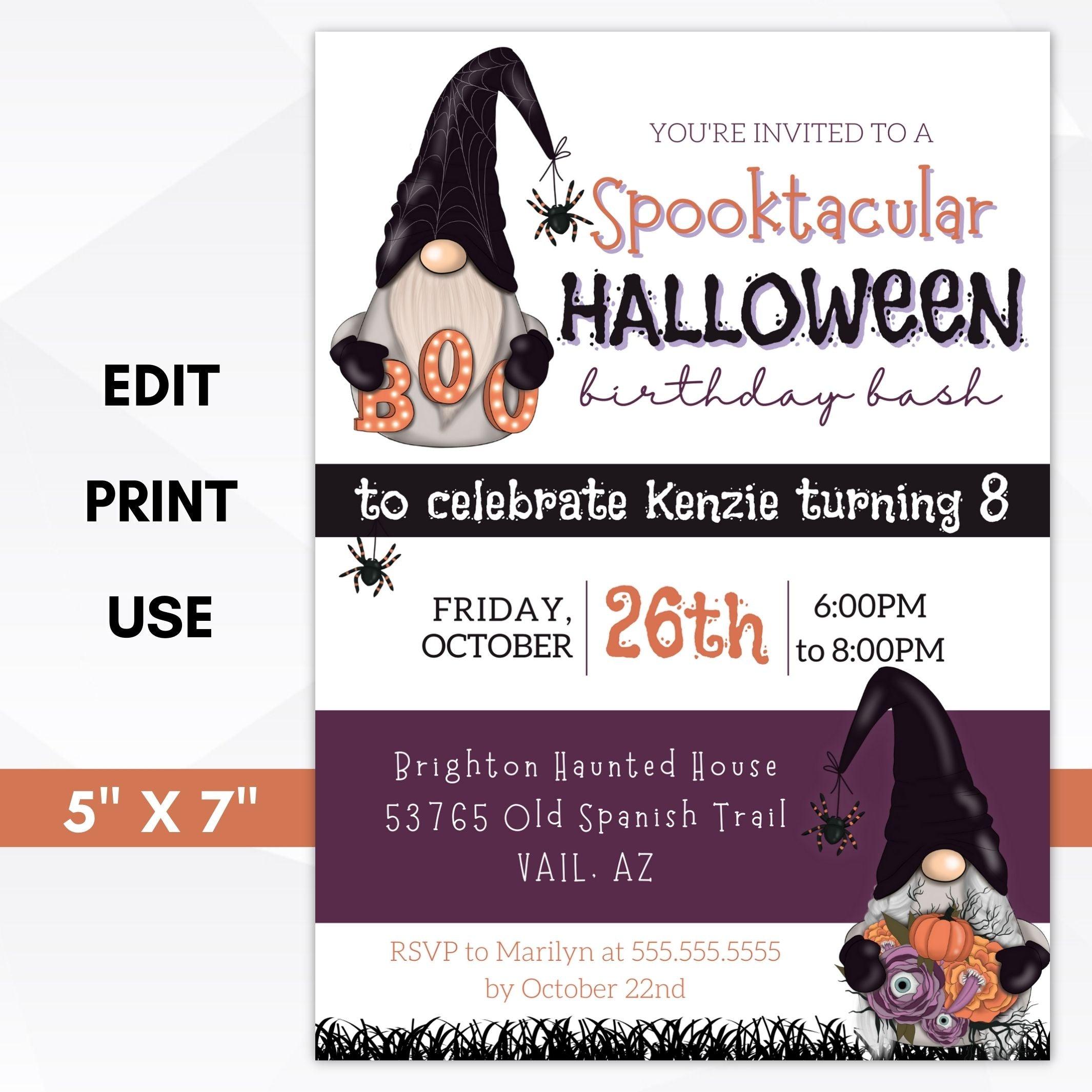 PRINTABLE HALLOWEEN PARTY INVITATION TEMPLATE