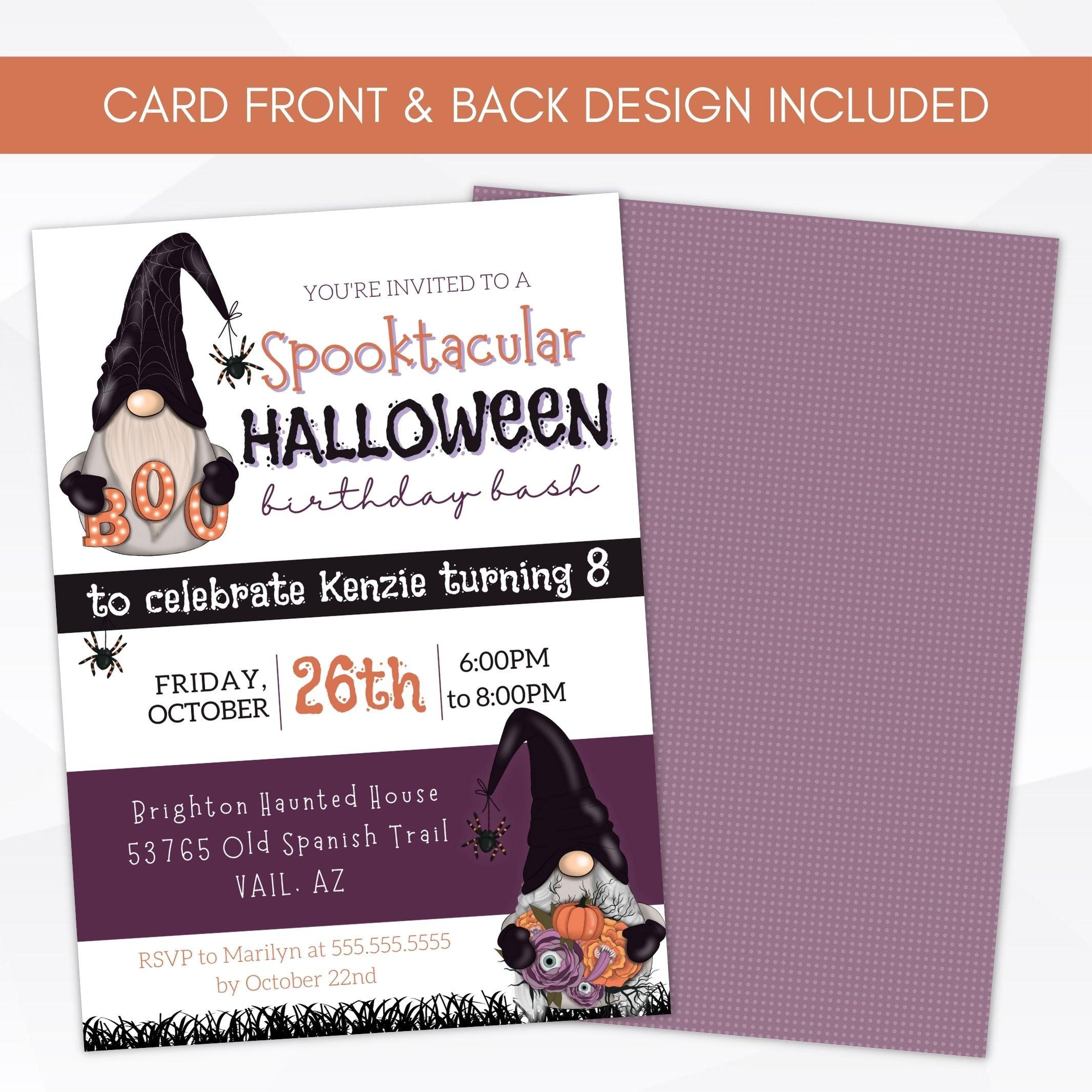 kids Halloween party invitation
