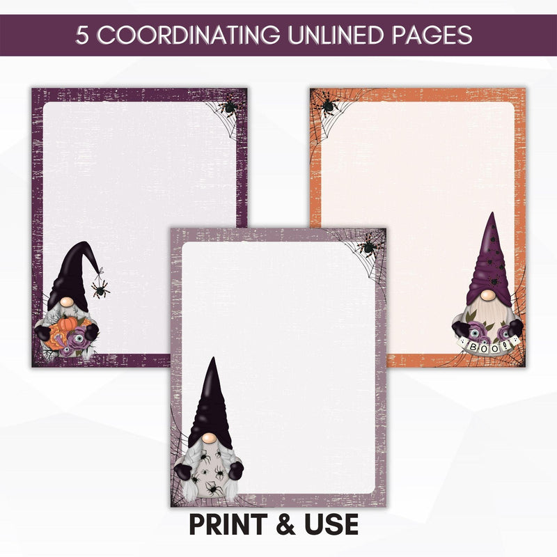 unlined halloween journal paper