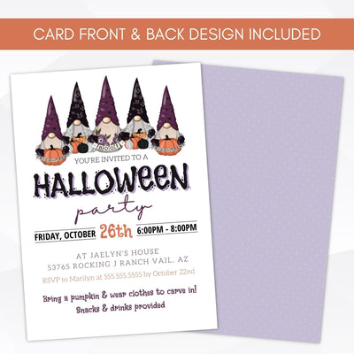 printable halloween trunk or treat invitation