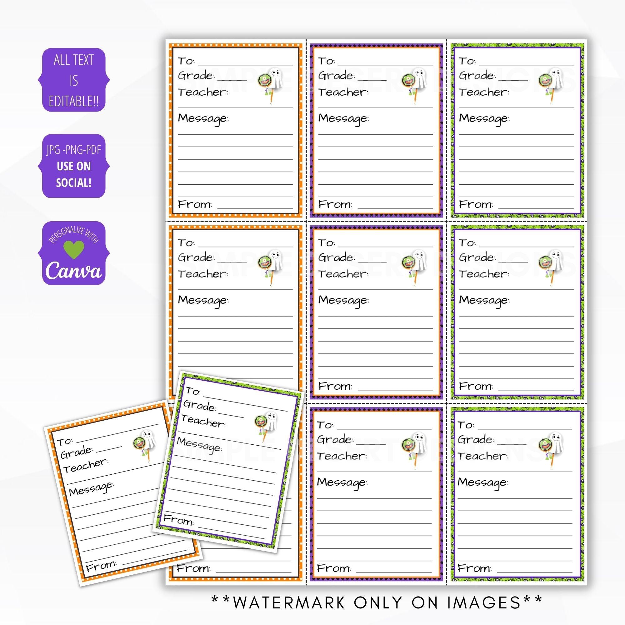 candy grams template