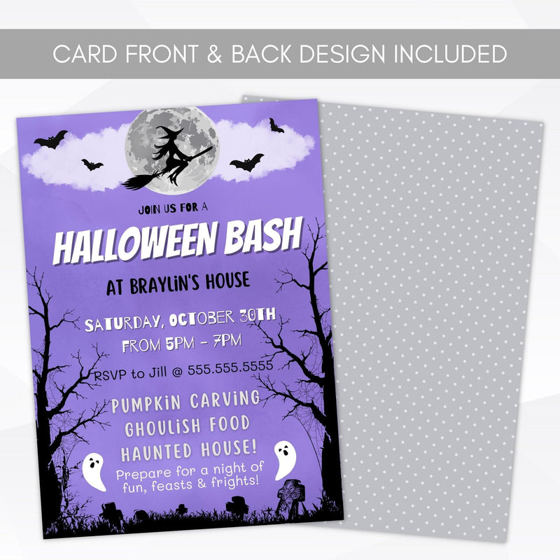 printable halloween trunk or treat invitation