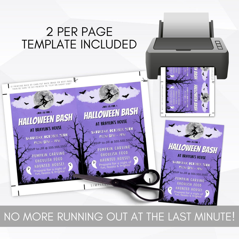 printable halloween ghost spooktacular invitation