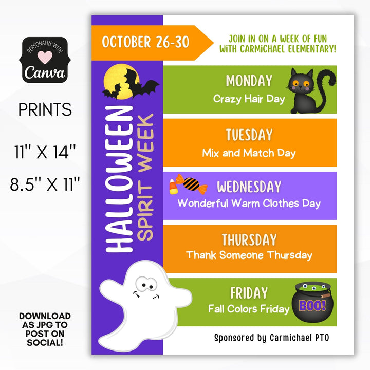 Halloween Spirit Week Flyer Template Simple Desert Designs Halloween Spirit Week Flyer Template Simple Desert Designs