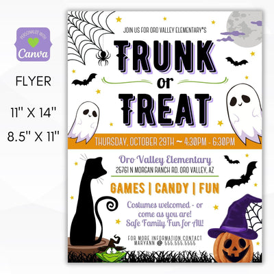 trunk or treat flyer templates fundraising ideas