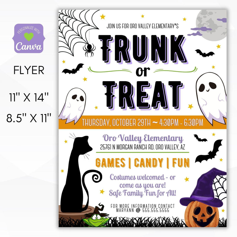 trunk or treat flyer templates fundraising ideas