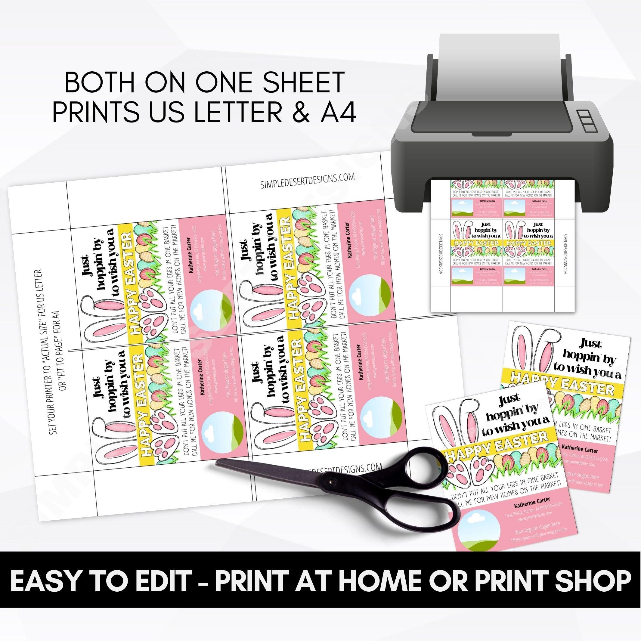 Easter theme real estate pop by gift tags