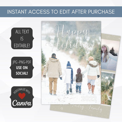 holiday photo card collage corporate christmas