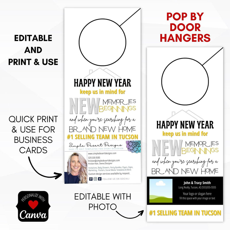 happy new year pop by door hangers