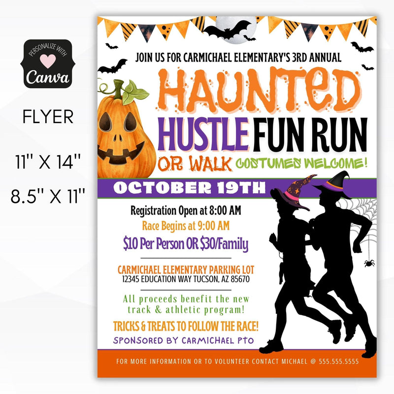 Haunted Hustle Fun Run Flyer